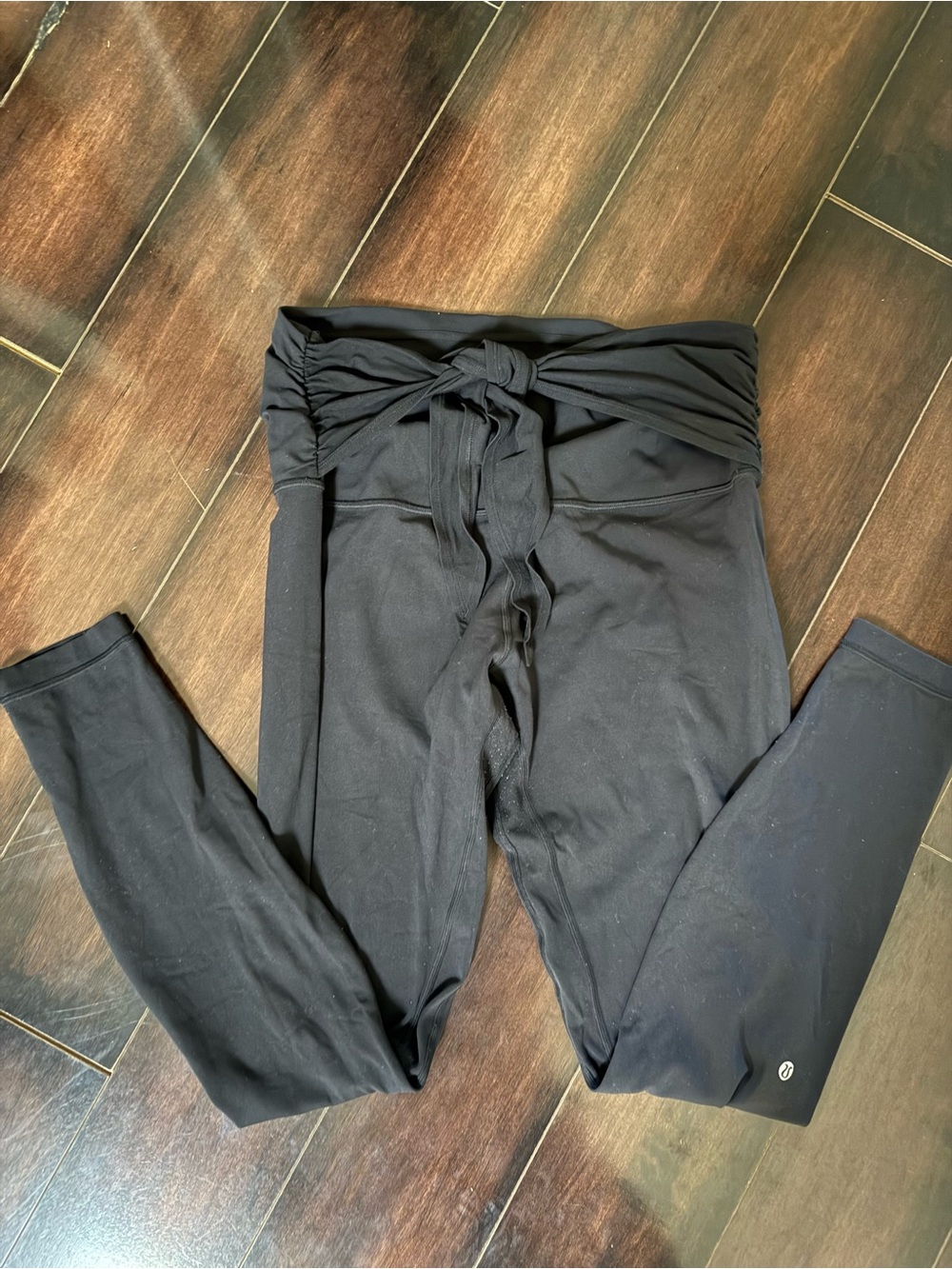 lululemon athletica Black Tie-Waist Leggings